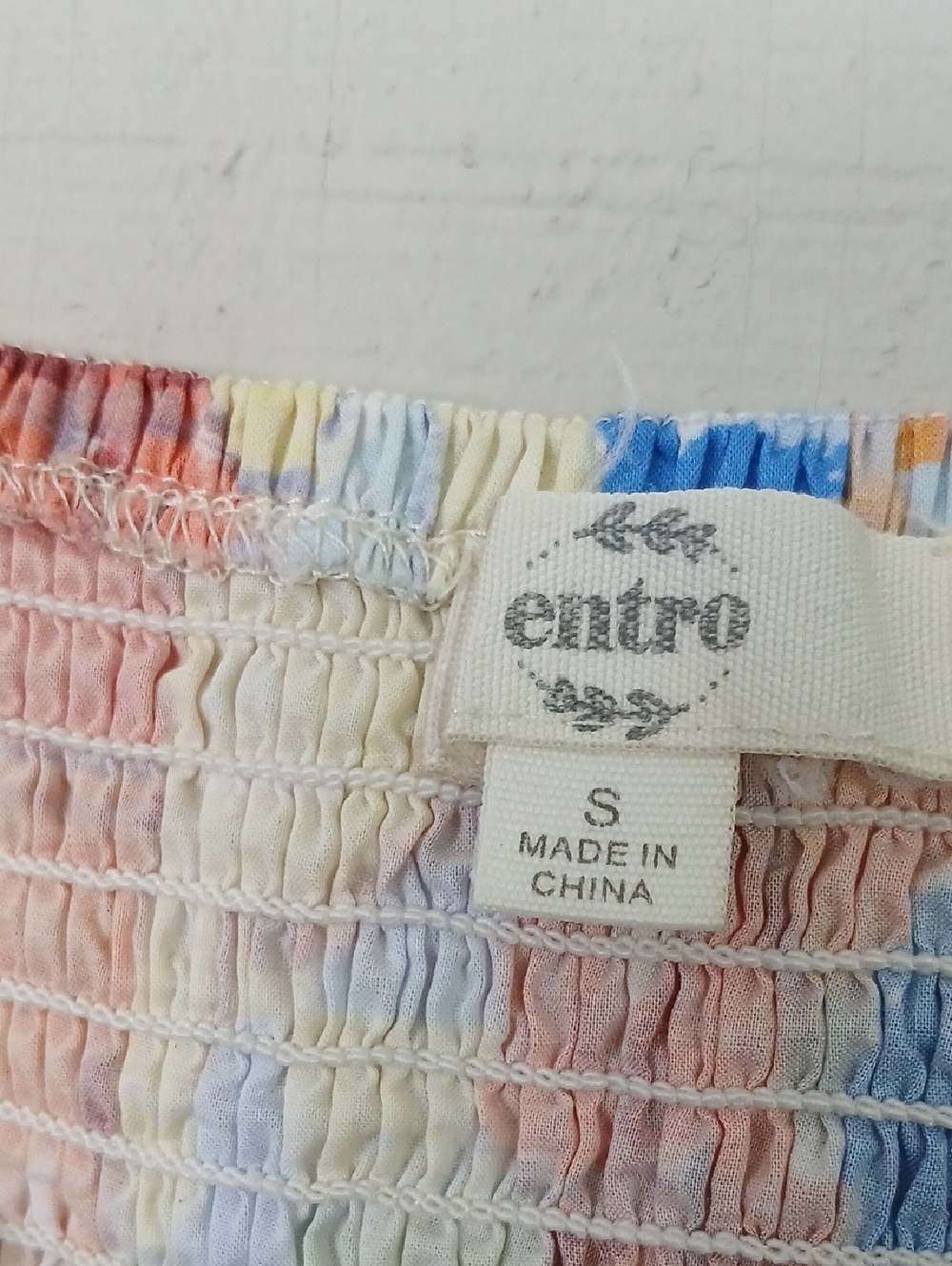 Entro Watercolor Village Tiered Mini Babydoll Dress Square Neck Size Small - Picture 5 of 10